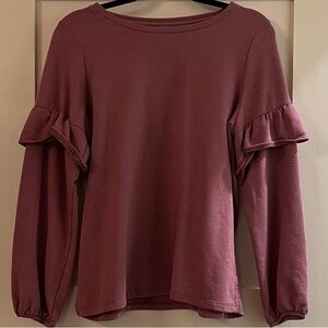 Old Navy Dusty Rose Ruffle Sleeve Blouse